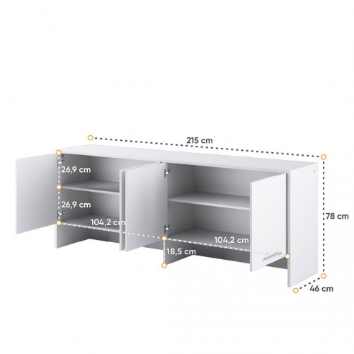 Sienas plaukts virs gultas CONCEPT PRO CP10, pelēks